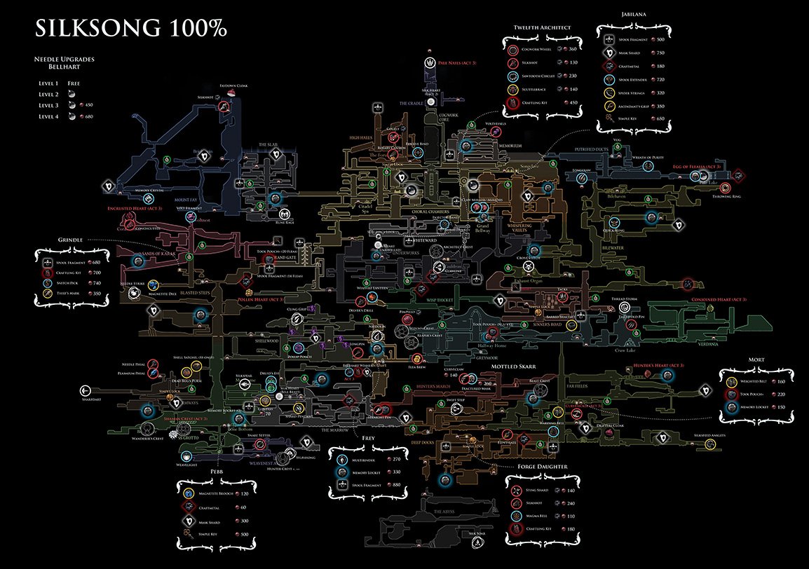 Hollow Knight: Silksong Map Explained: Pharloom Areas, Navigation, and ...